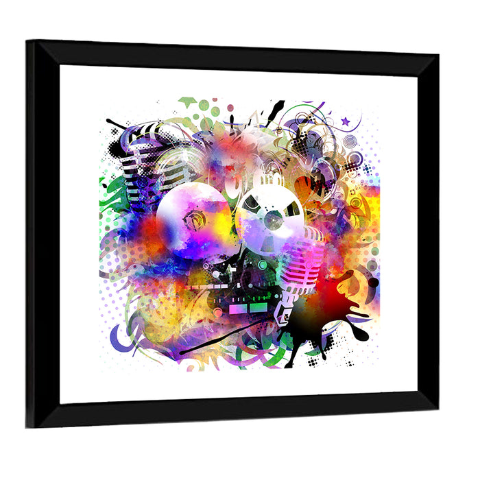 Glamour Music Pop Wall Art as a framed print