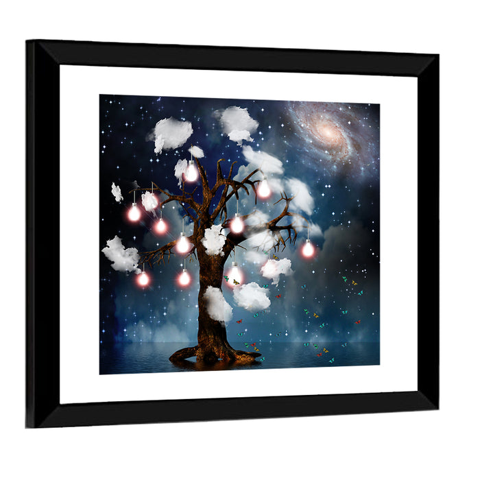 Tree of Thoughts Wall Art as a framed print