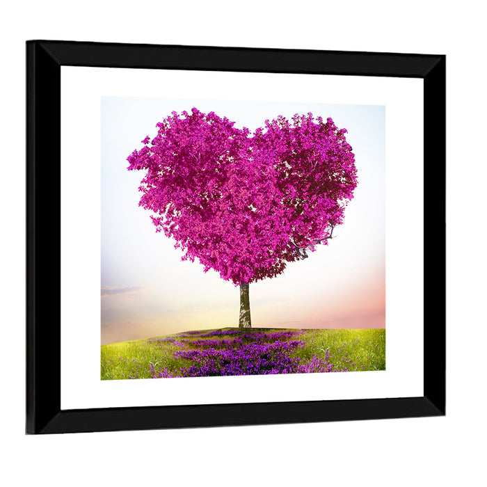 Tree of Love Wall Art as a framed print