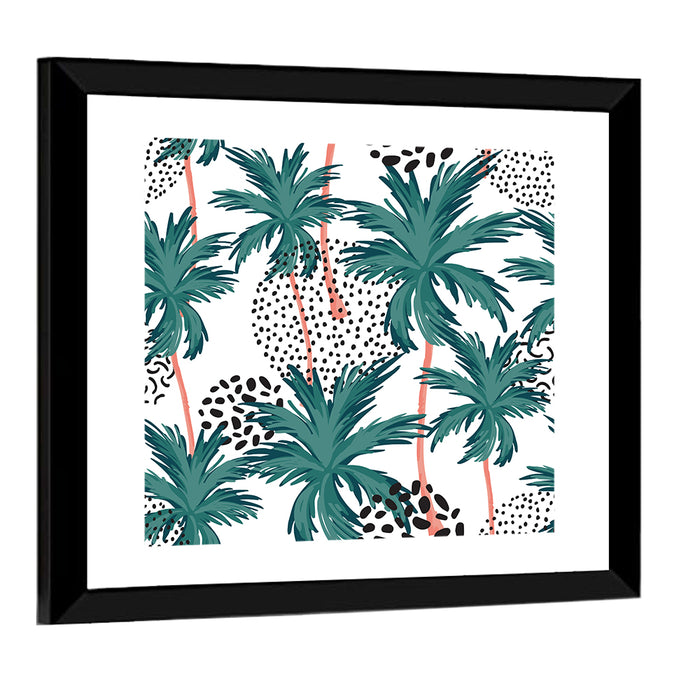 Palm Trees Texture Wall Art as a framed print