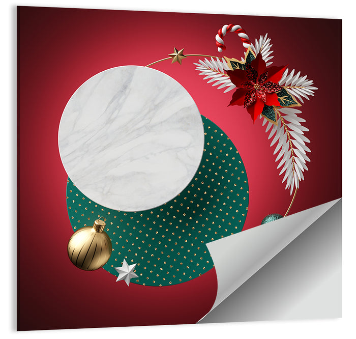 3d Christmas Abstract Wall Art as a poster print