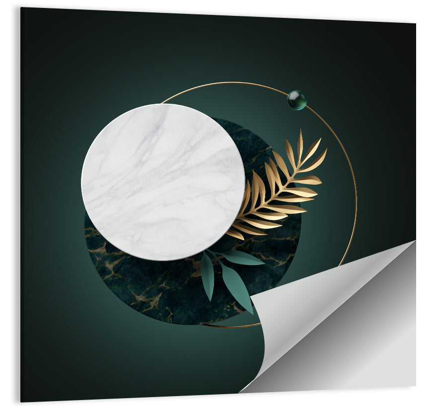 3d Palm Leaf Textured Composition Wall Art