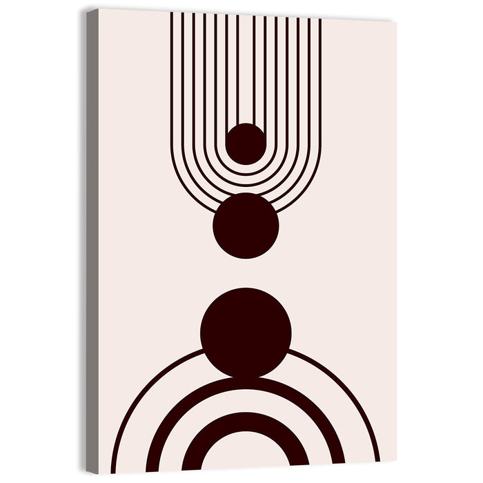 Concentric Boho Arches Wall Art as a canvas print
