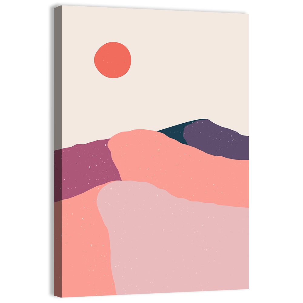 Boho Desert Sunset Wall Art, canvas print, portrait
