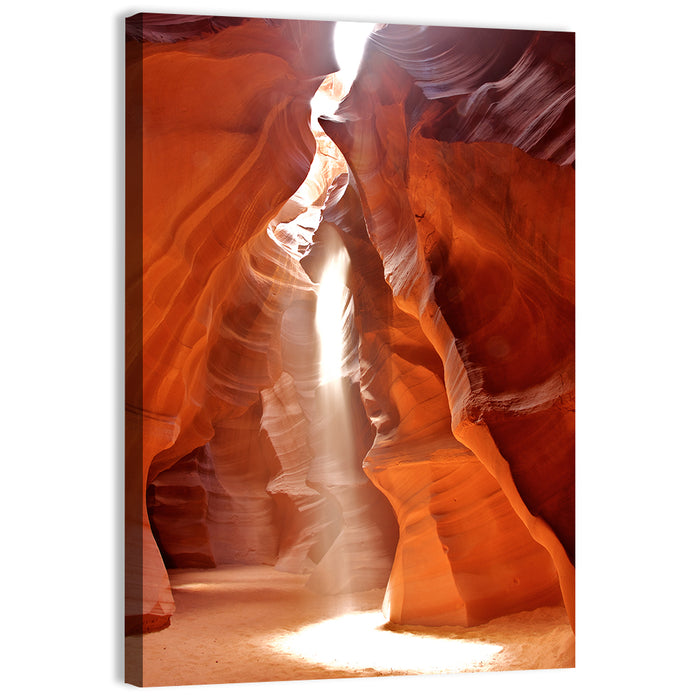 Upper Antelope Canyon Light Beam Wall Art as a canvas print