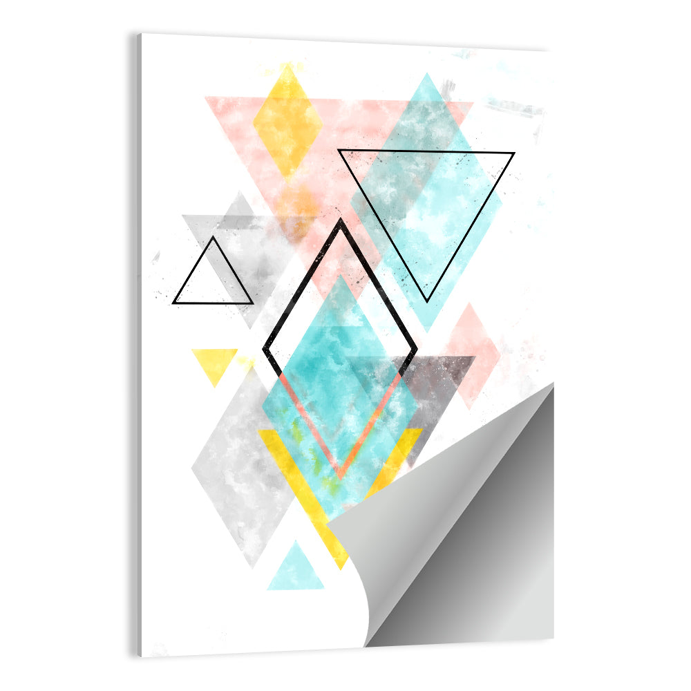 Scandinavian Diamond Geometry Wall Art
