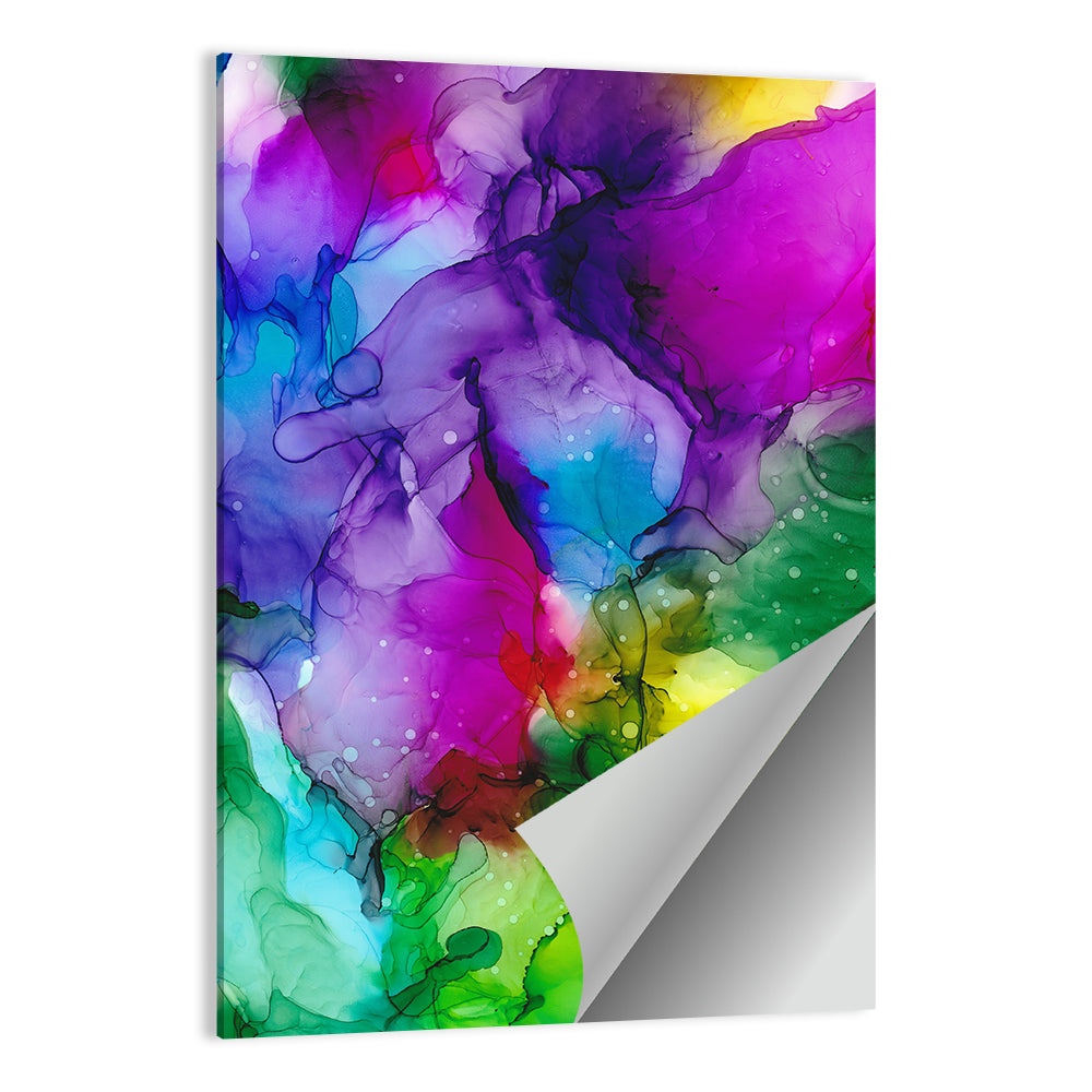 Vibrant Alcohol Ink Swirl Wall Art