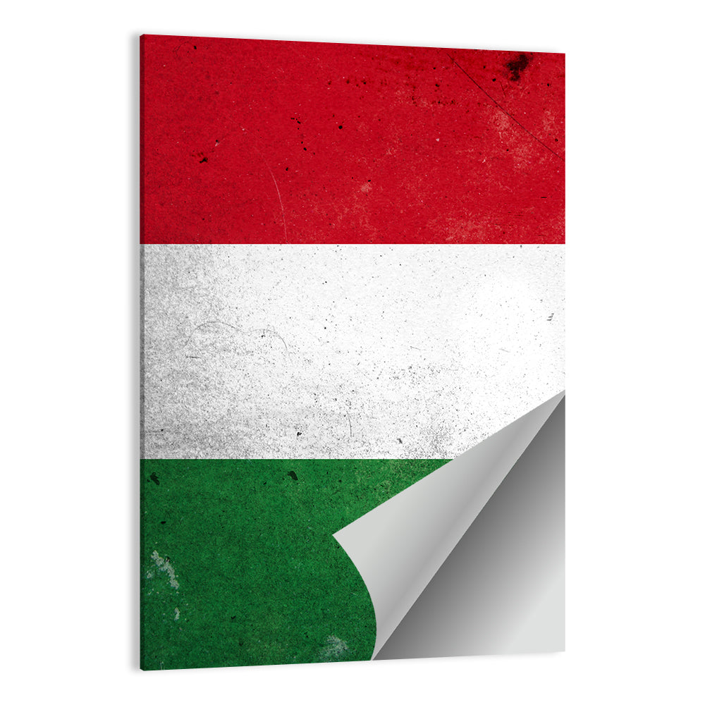Vintage Hungarian Flag Wall Art