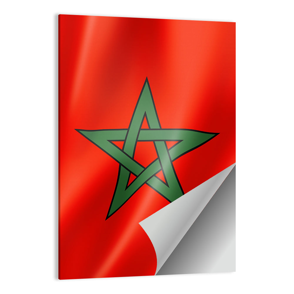 Morocco Flag with Five-pointed Star Wall Art