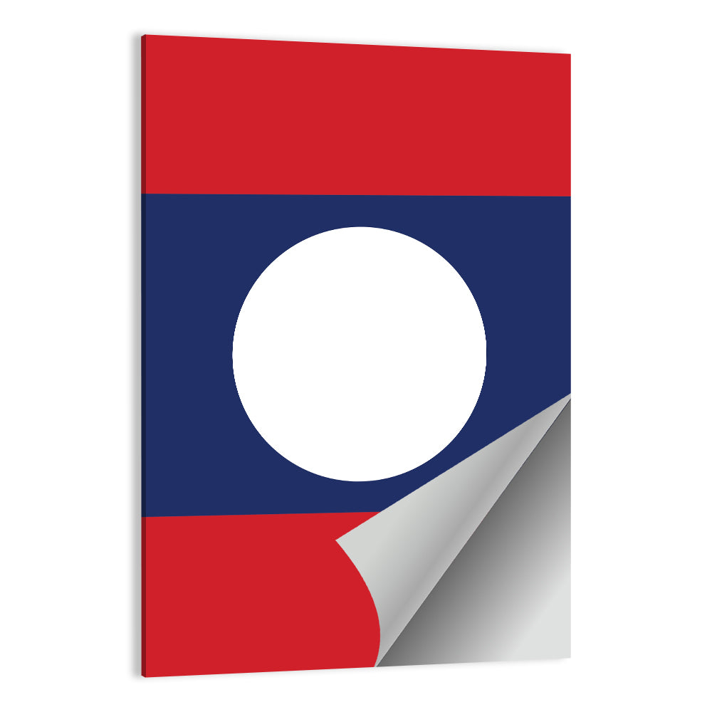 Laos Flag Minimalist Graphic Wall Art