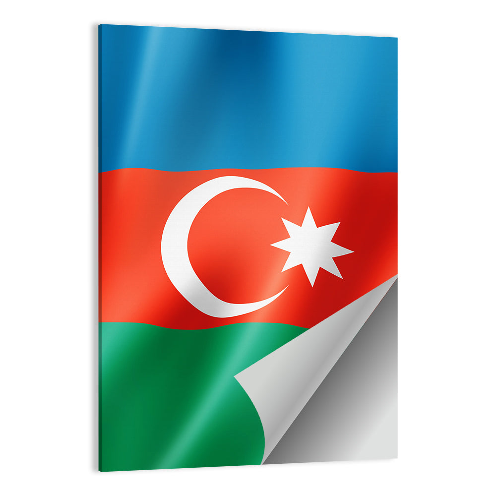 Azerbaijan Flag Wall Art