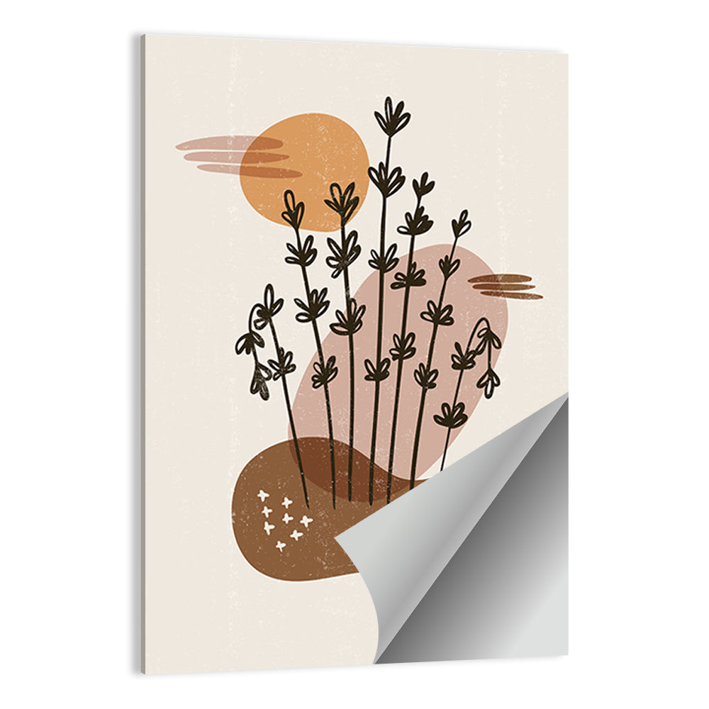 Lavender Botanical Minimalist Wall Art