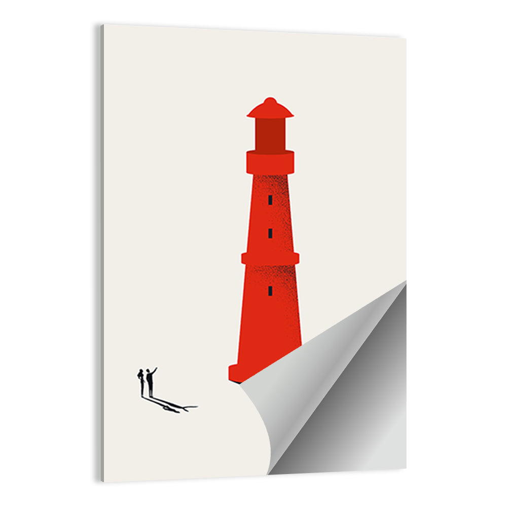 Red Lighthouse Vision Wall Art