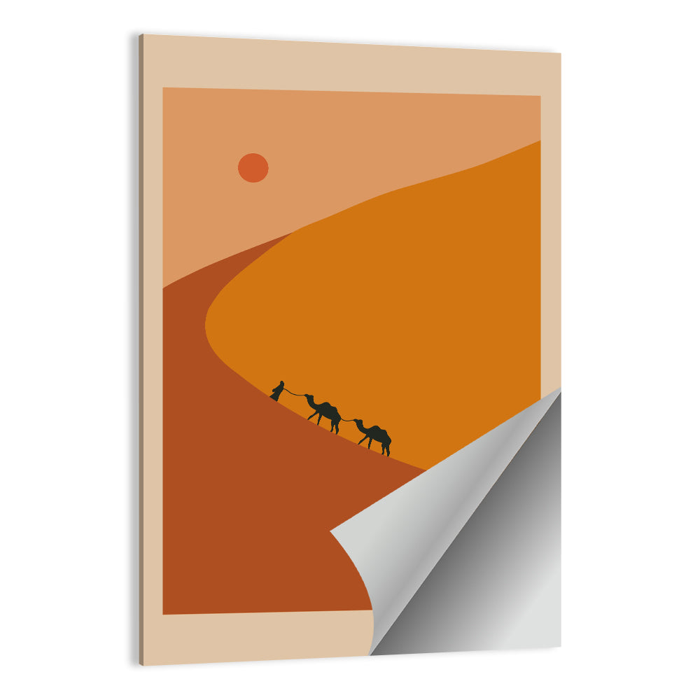 Minimal Desert Caravan Wall Art