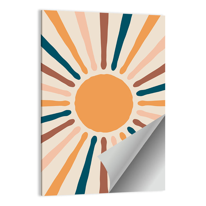 Sun Rays Abstract Wall Art as a poster print
