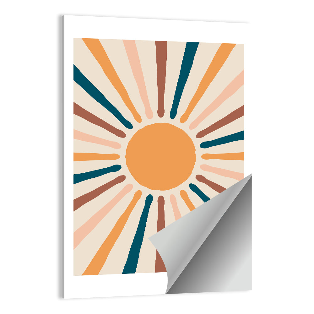 Boho Sunburst Abstract Wall Art