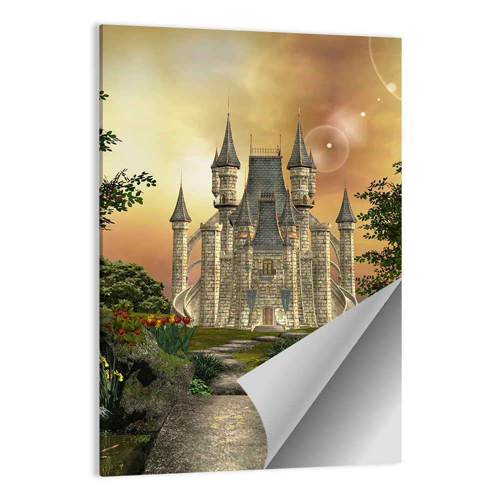 Castle in an Enchanted Garden Wall Art
