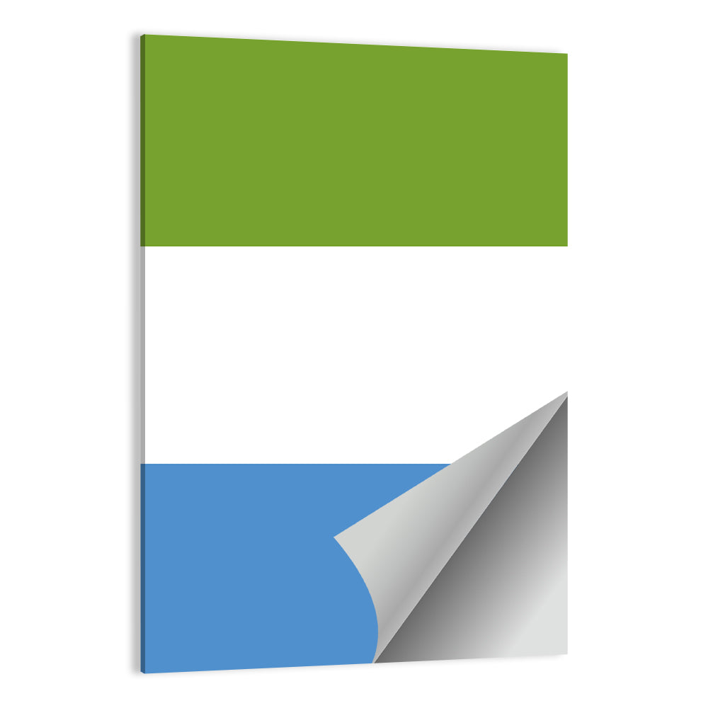 Sierra Leone Tricolor Flag Wall Art