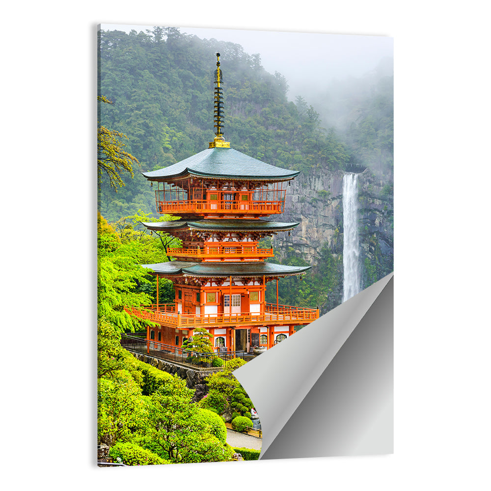 Seiganto-ji Pagoda at Nachi Falls Wall Art