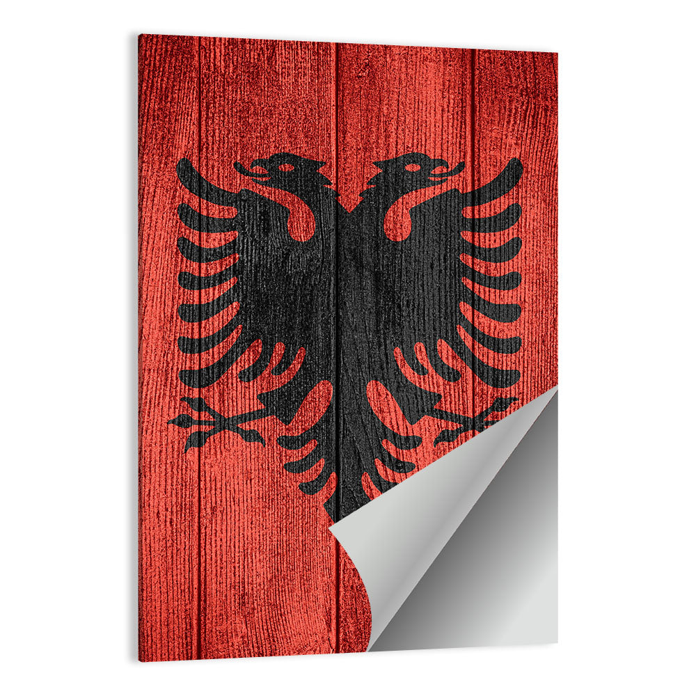 Albanian Flag Emblem Wall Art