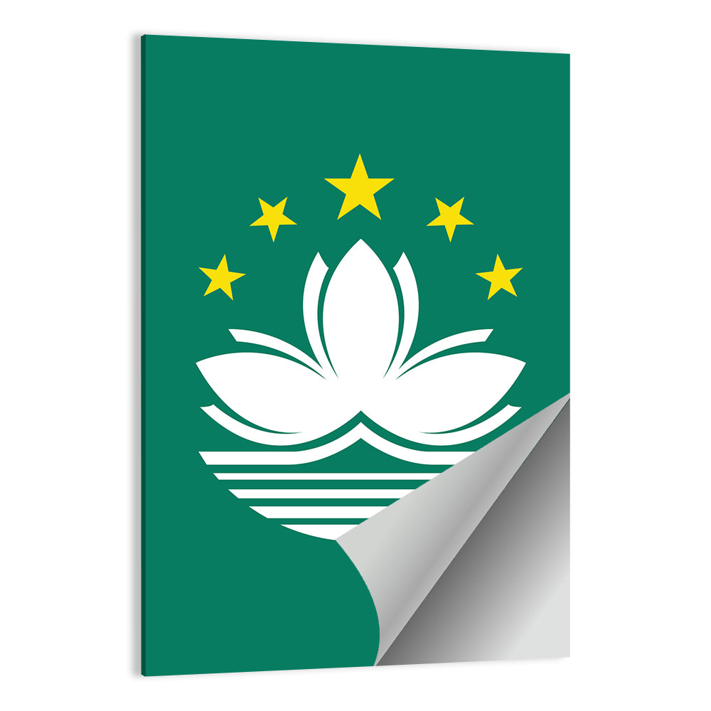 Macau Flag Emblem Wall Art
