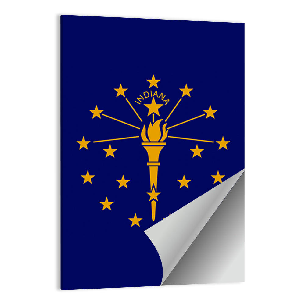 Indiana State Flag Graphic Wall Art