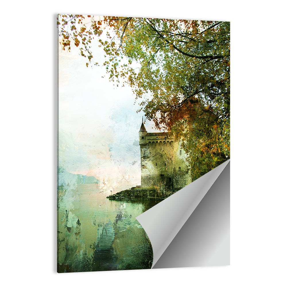 Chillon Castle Reflection Wall Art