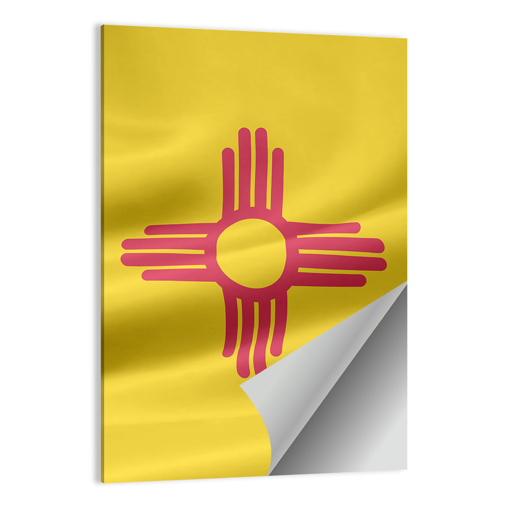 New Mexico Flag with Zia Symbol Wall Art