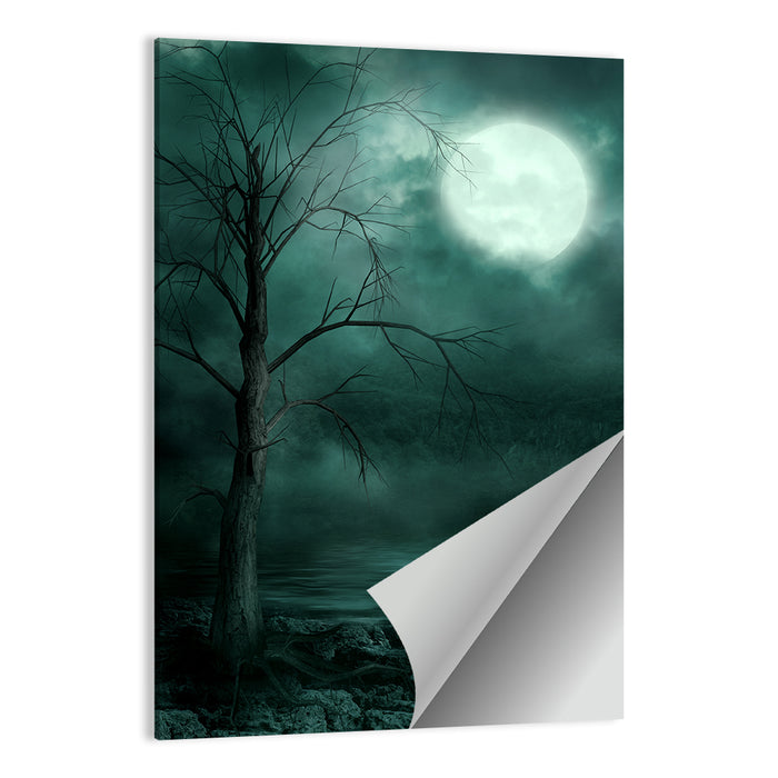 Moonlit Gothic Shore Wall Art as a poster print