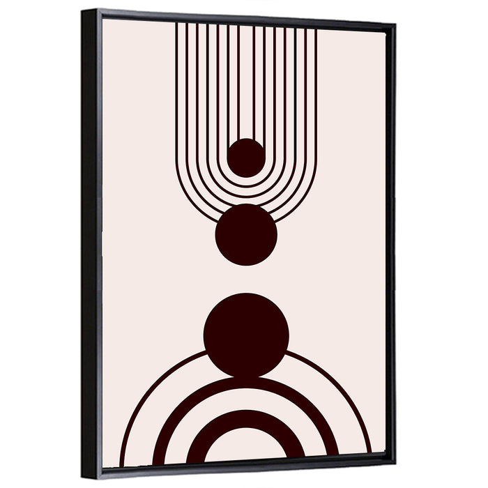 Concentric Boho Arches Wall Art as a framed canvas
