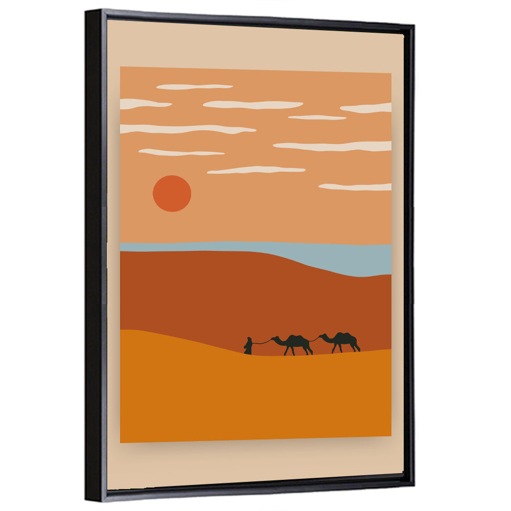Desert Minimal Iii Wall Art, framed canvas, portrait