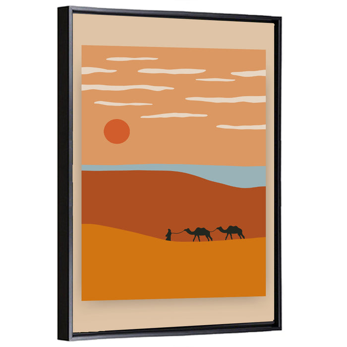 Desert Minimal Iii Wall Art as a framed canvas