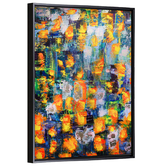 Illuminated Abstract Color Field Wall Art as a framed canvas