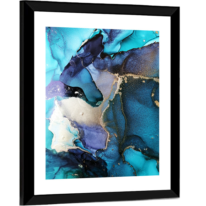 Luxury Fluid Abstract Wall Art as a framed print