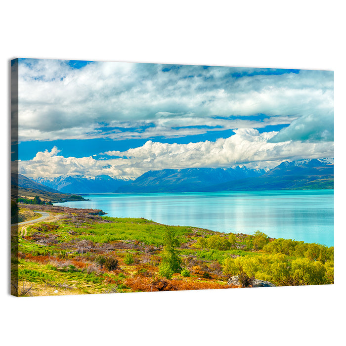 Turquoise Lake Pukaki with Mount Cook Wall Art as a canvas print