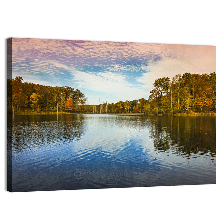 Seneca Lake Autumn Reflection Wall Art