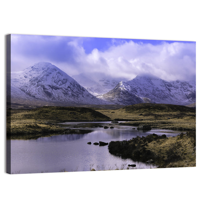 Loch Tulla Hills Wall Art as a canvas print