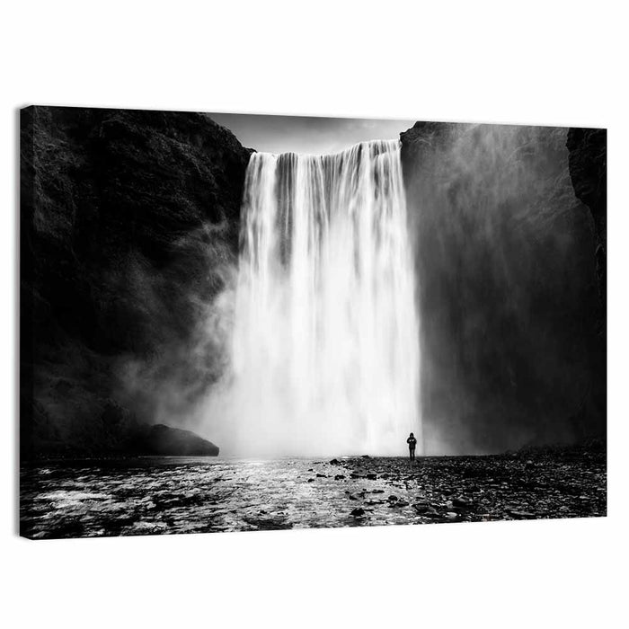 Skógafoss Waterfall Wall Art as a canvas print