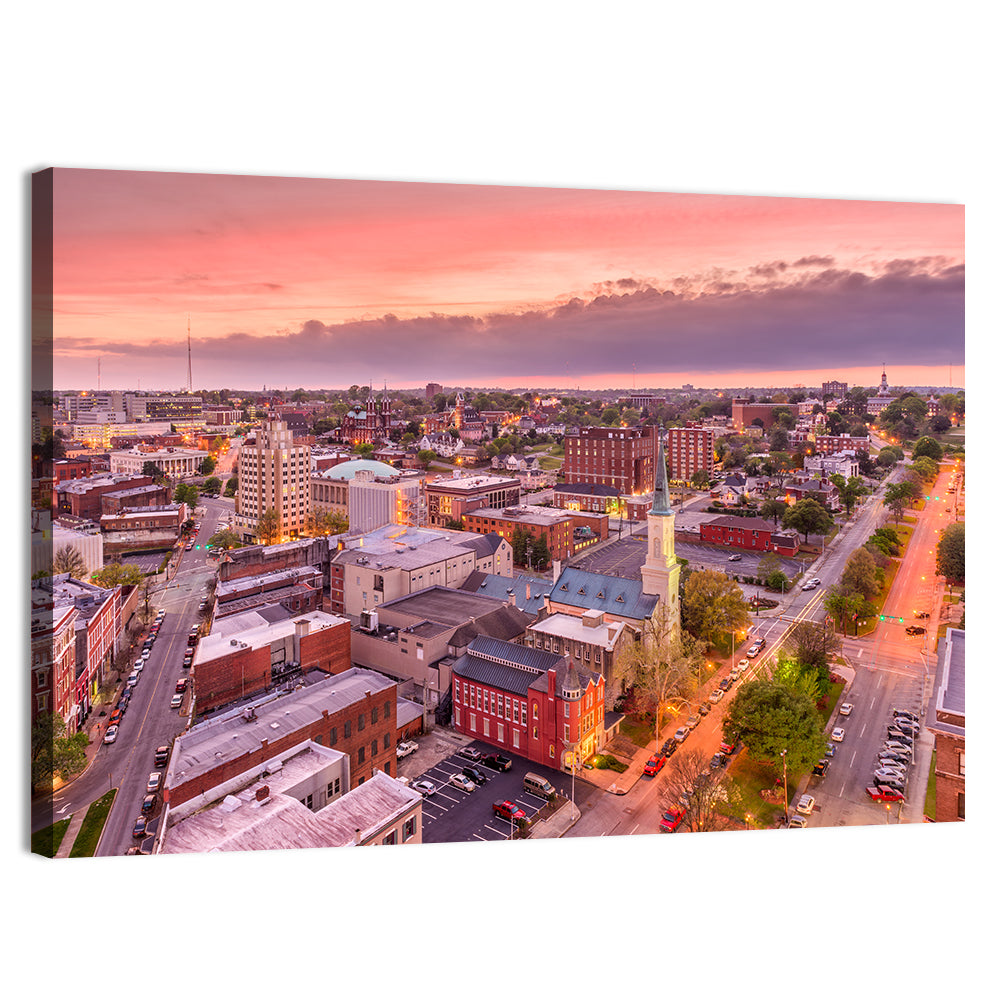 Church Spire at Dusk Wall Art, canvas print, landscape