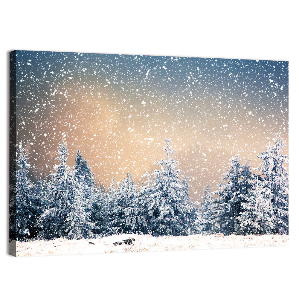 Winter Forest Wonderland Wall Art, canvas print, landscape