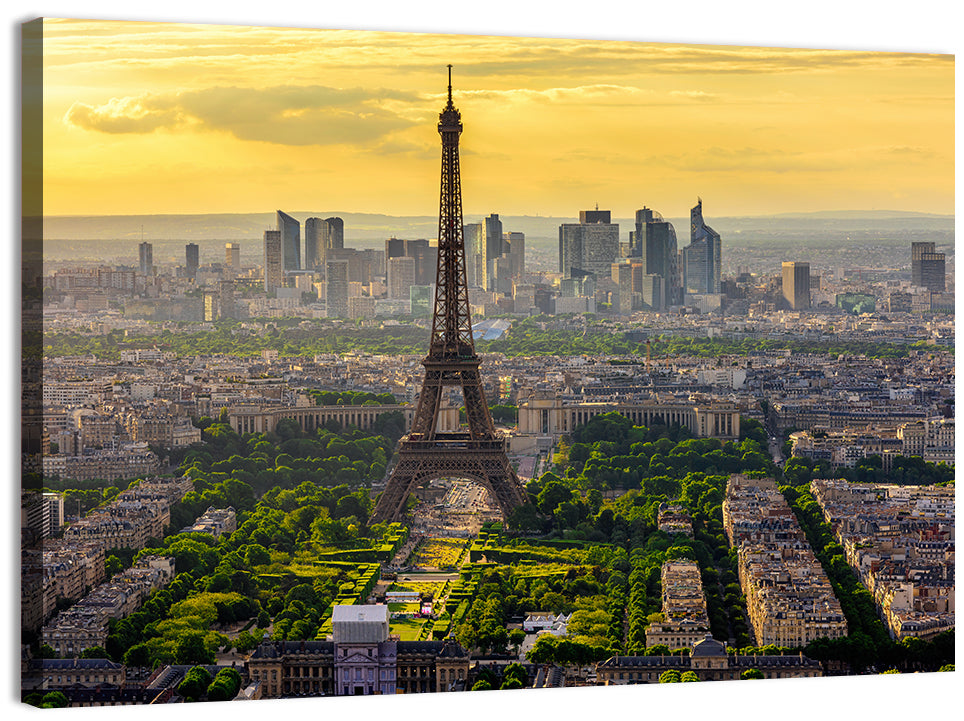 Eiffel Tower at Golden Hour Wall Art, canvas print, landscape