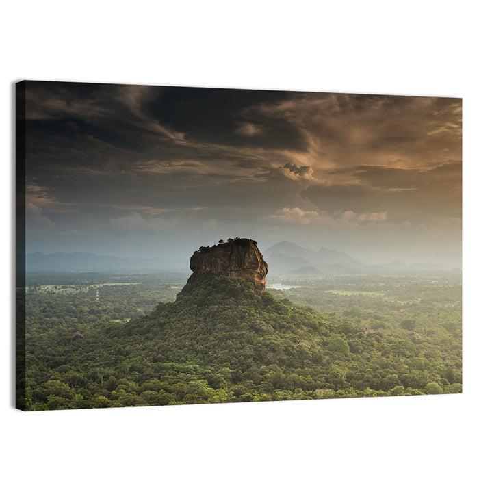 Sigiriya Lion Rock Wall Art as a canvas print