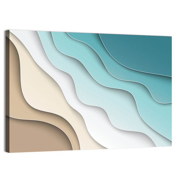Aerial Beach Layers Wall Art as a canvas print