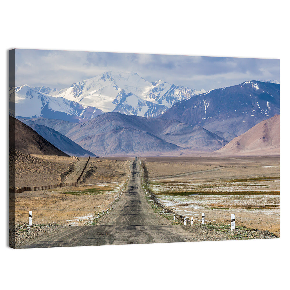 Pamir Mountain Road Wall Art, canvas print, landscape