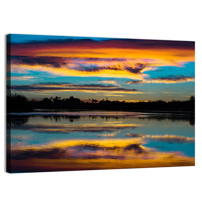 Colorado River Dusk Reflection Wall Art as a canvas print