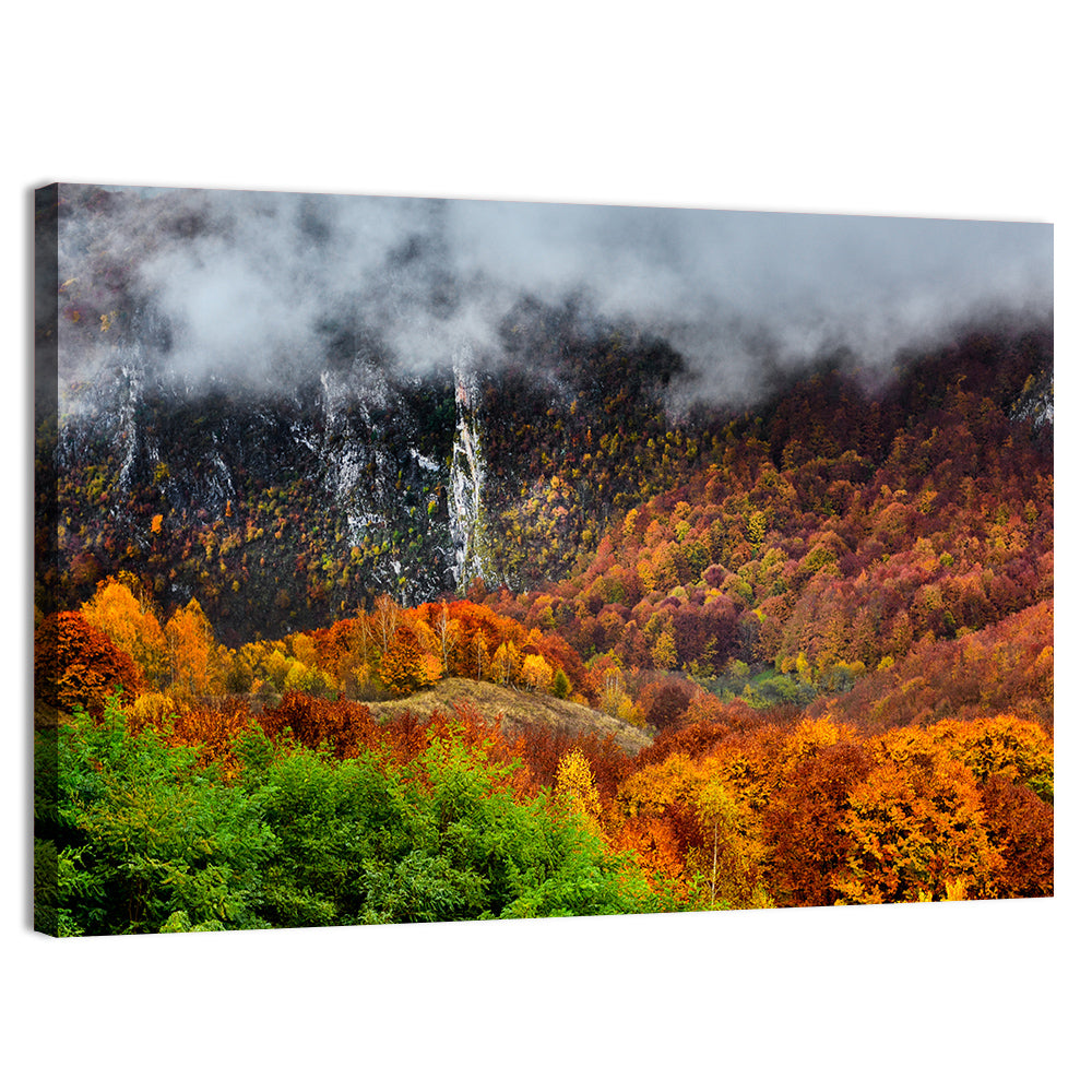 Misty Carpathian Autumn Wall Art, canvas print, landscape