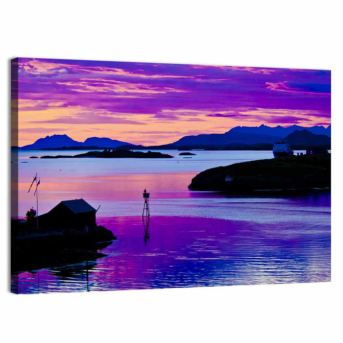 North Norway Summer Night Wall Art as a canvas print