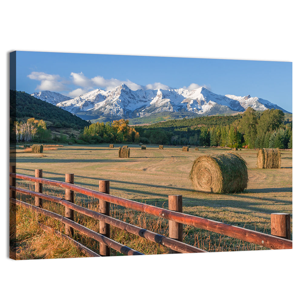 Colorado Hay Bales Wall Art, canvas print, landscape
