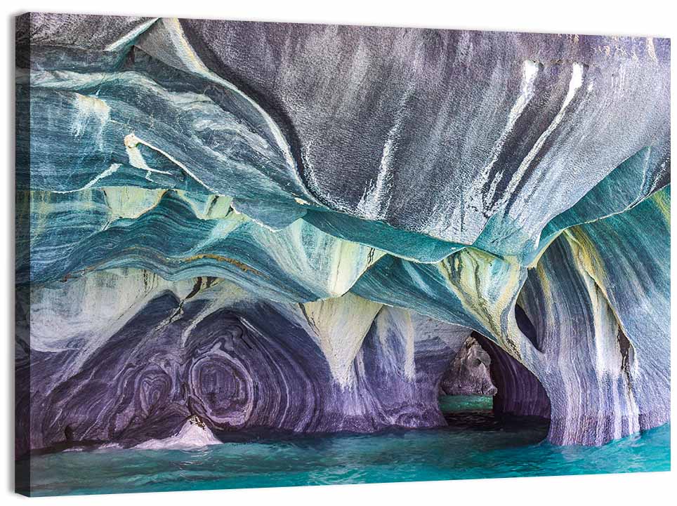 Marble Caves of Lake General Carrera Wall Art, canvas print, landscape