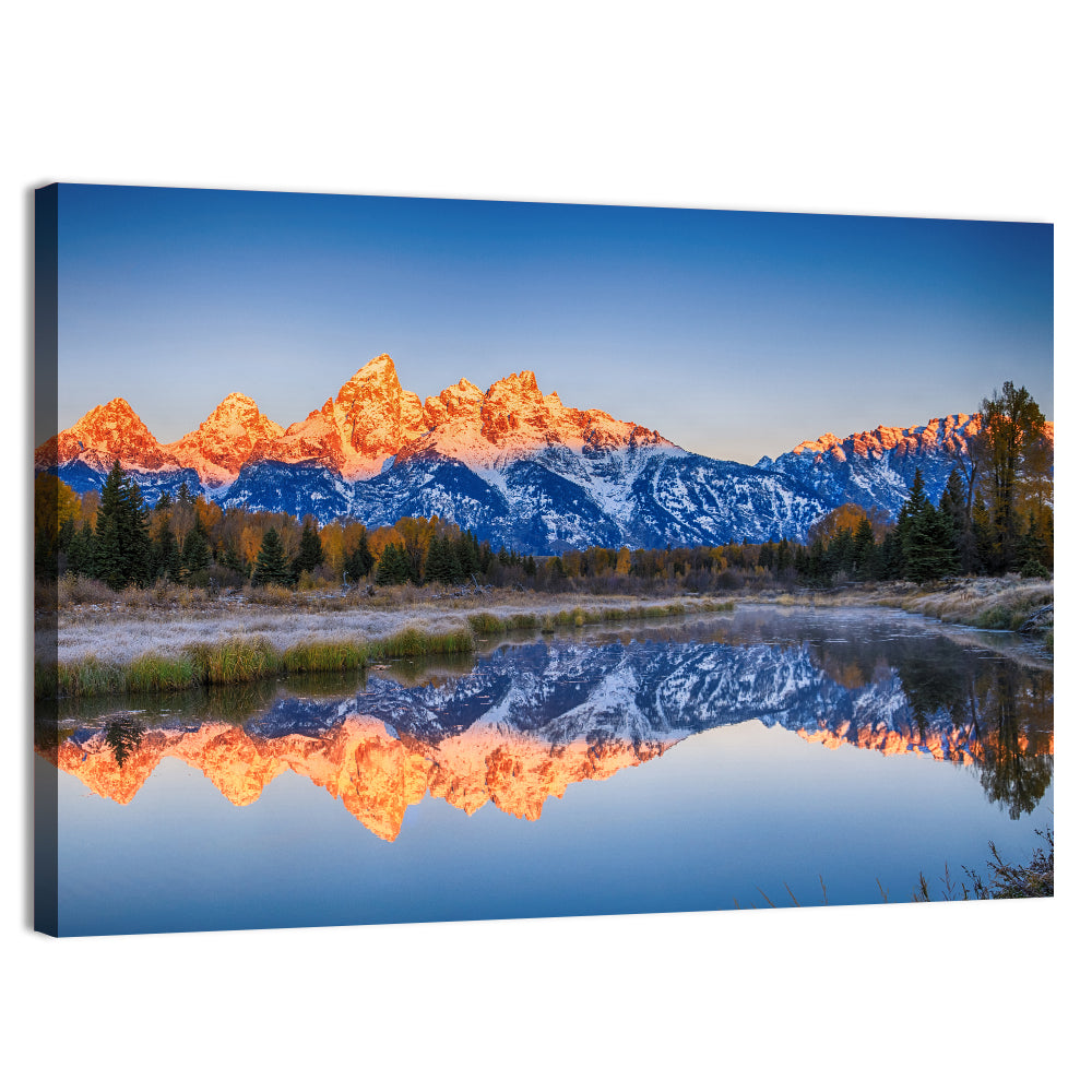 Schwabacher Landing, Grand Teton Sunrise Wall Art, canvas print, landscape